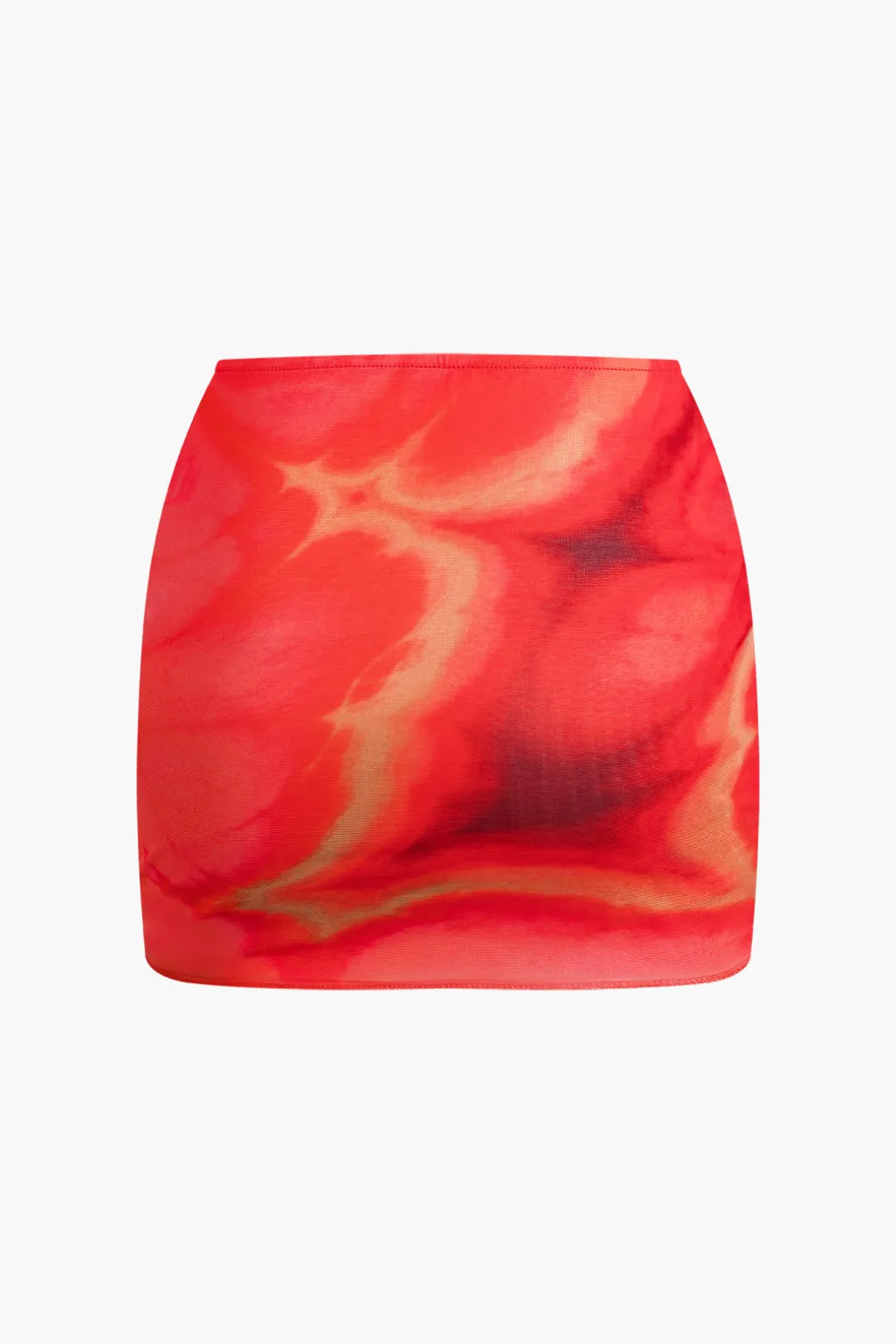 Tie Dye Asymmetrical Tube Top And Mini Skirt Set