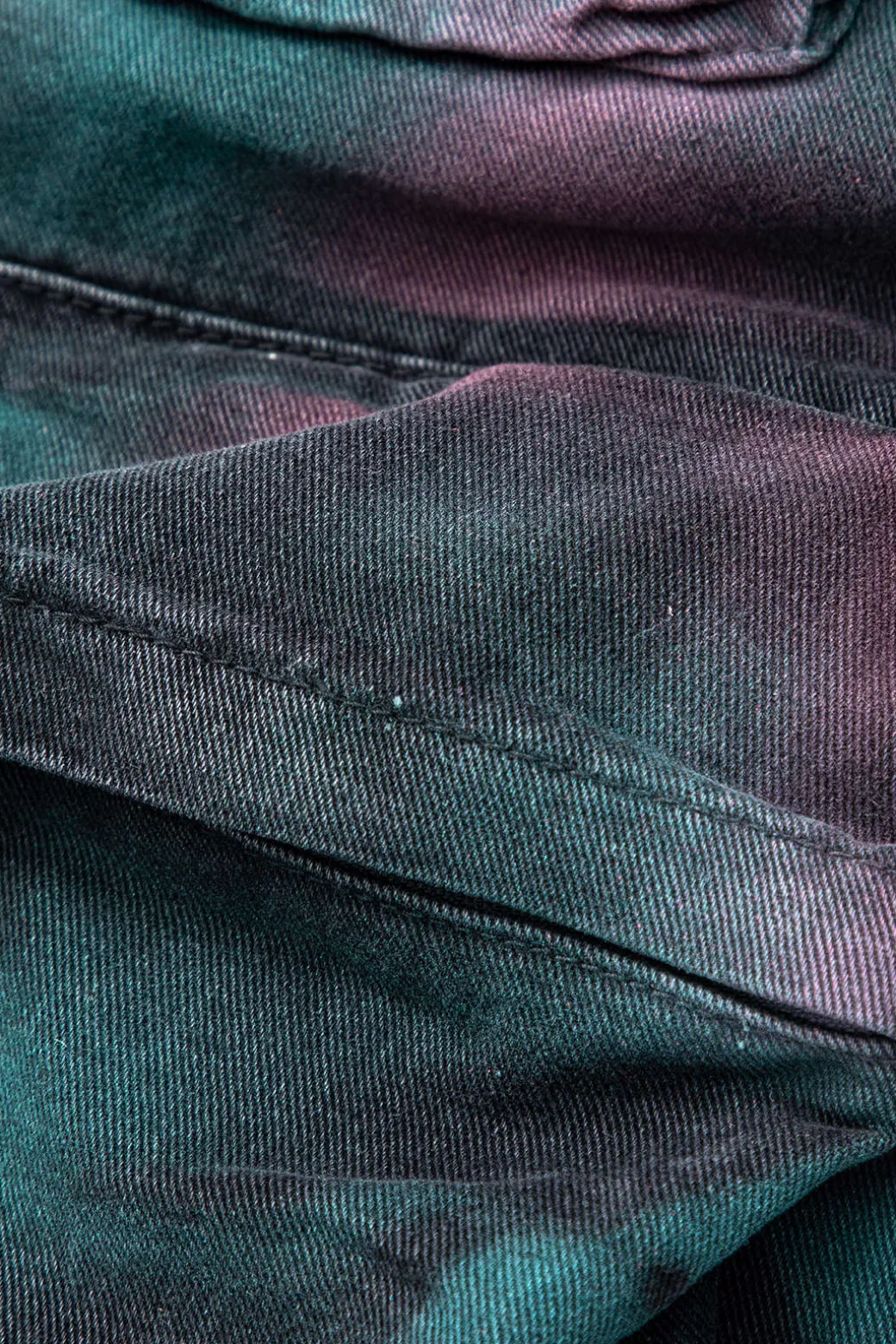 Tie Dye Multi Pocket Straight Leg Cargo Jeans