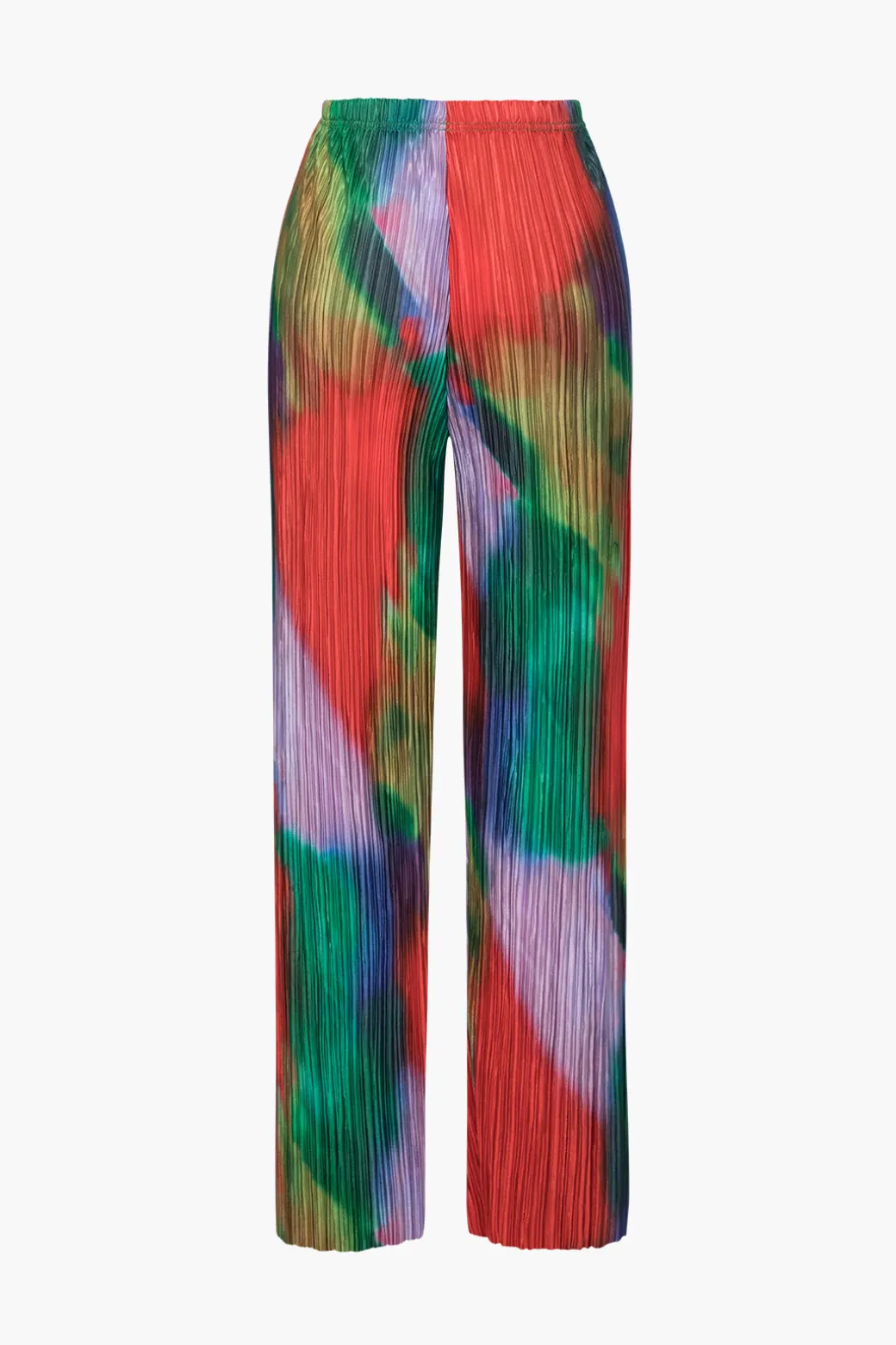 Tie Dye Plisse Halter Top And Pants Set
