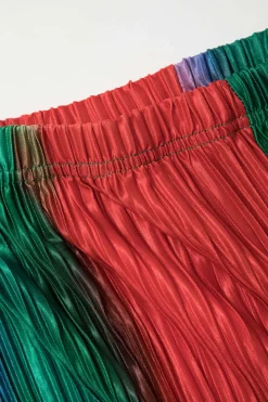 Tie Dye Plisse Halter Top And Pants Set