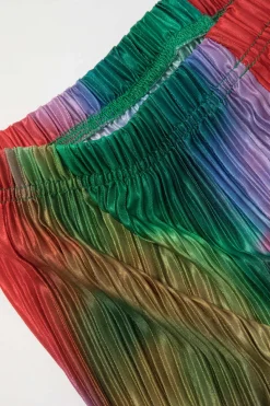 Tie Dye Plisse Halter Top And Pants Set