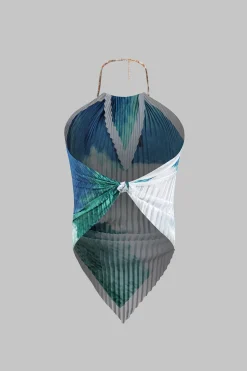Tie Dye Print Chiffon Cami Top