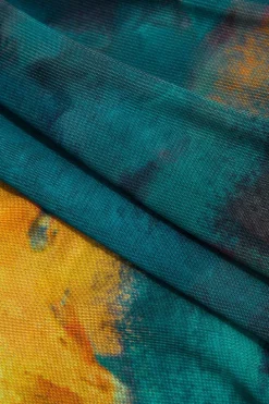 Tie Dye Print Long Sleeve Bodysuit