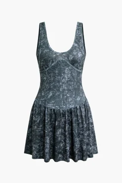 Tie Dye Print Tank Mini Dress