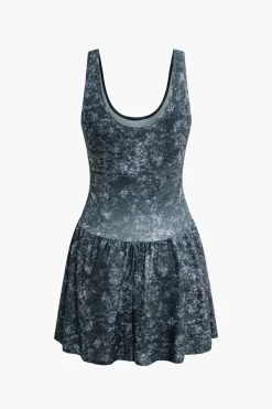 Tie Dye Print Tank Mini Dress