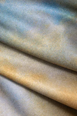 Tie Dye V-neck Satin Maxi Dress