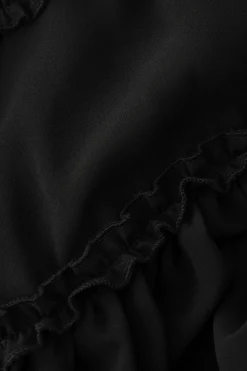 Tie Front Sheer Ruffle Cami Top