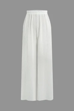 Tie Waist V-Neck Pants Set