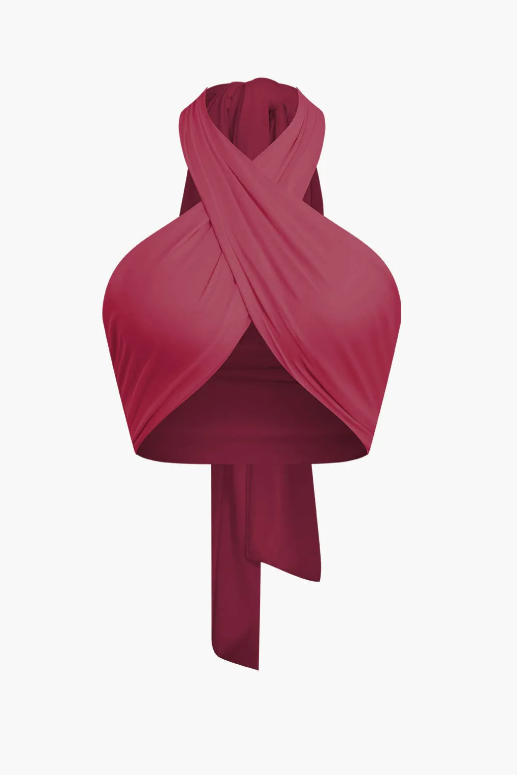 Tie-Back Cross Halter Tank Top