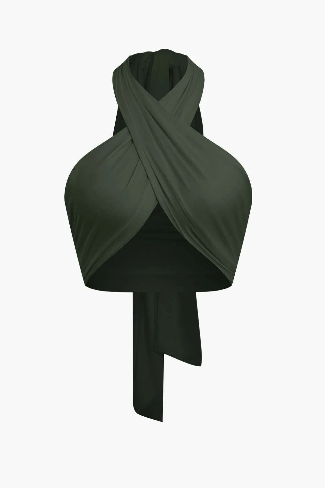 Tie-Back Cross Halter Tank Top