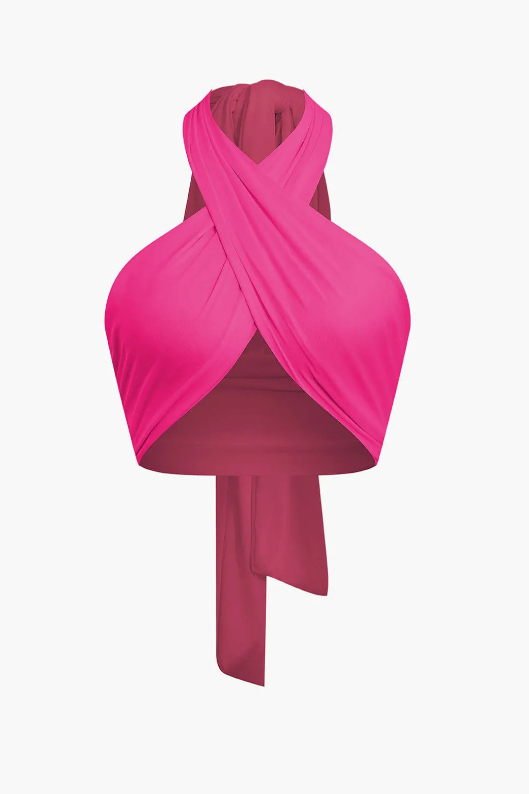 Tie-Back Cross Halter Tank Top