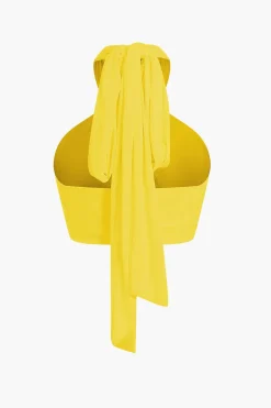 Tie-Back Cross Halter Tank Top