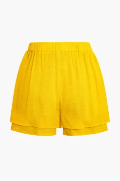 Tie-Front Crop Top And Shorts Set