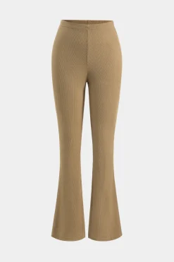 Tie-Up Asymmetrical V-Neck Long-Sleeve And Trousers Set