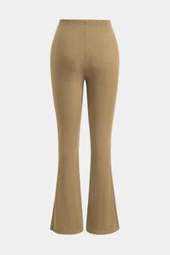 Tie-Up Asymmetrical V-Neck Long-Sleeve And Trousers Set