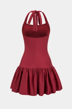 Tie-Up Backless Sleeveless Mini Dress