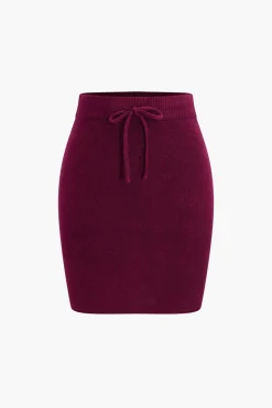 Tie-Up Sweater Skirt