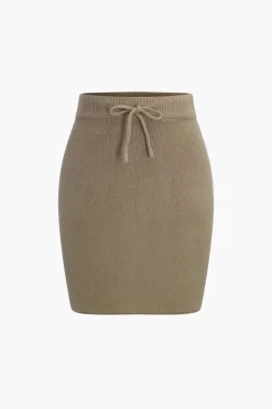 Tie-Up Sweater Skirt