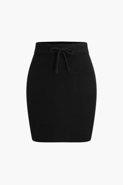 Tie-Up Sweater Skirt