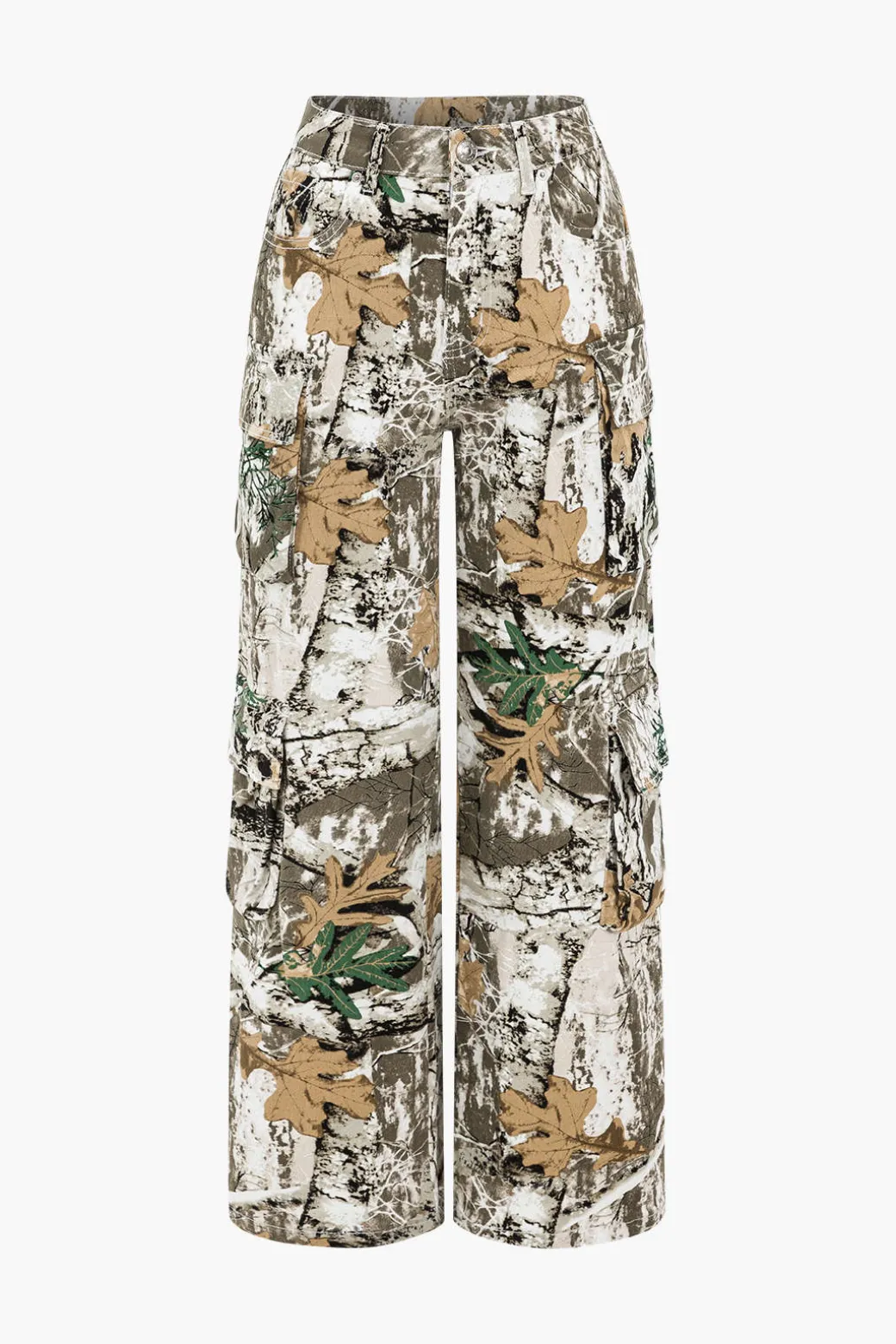 Tree Print Wide Leg Jeans
