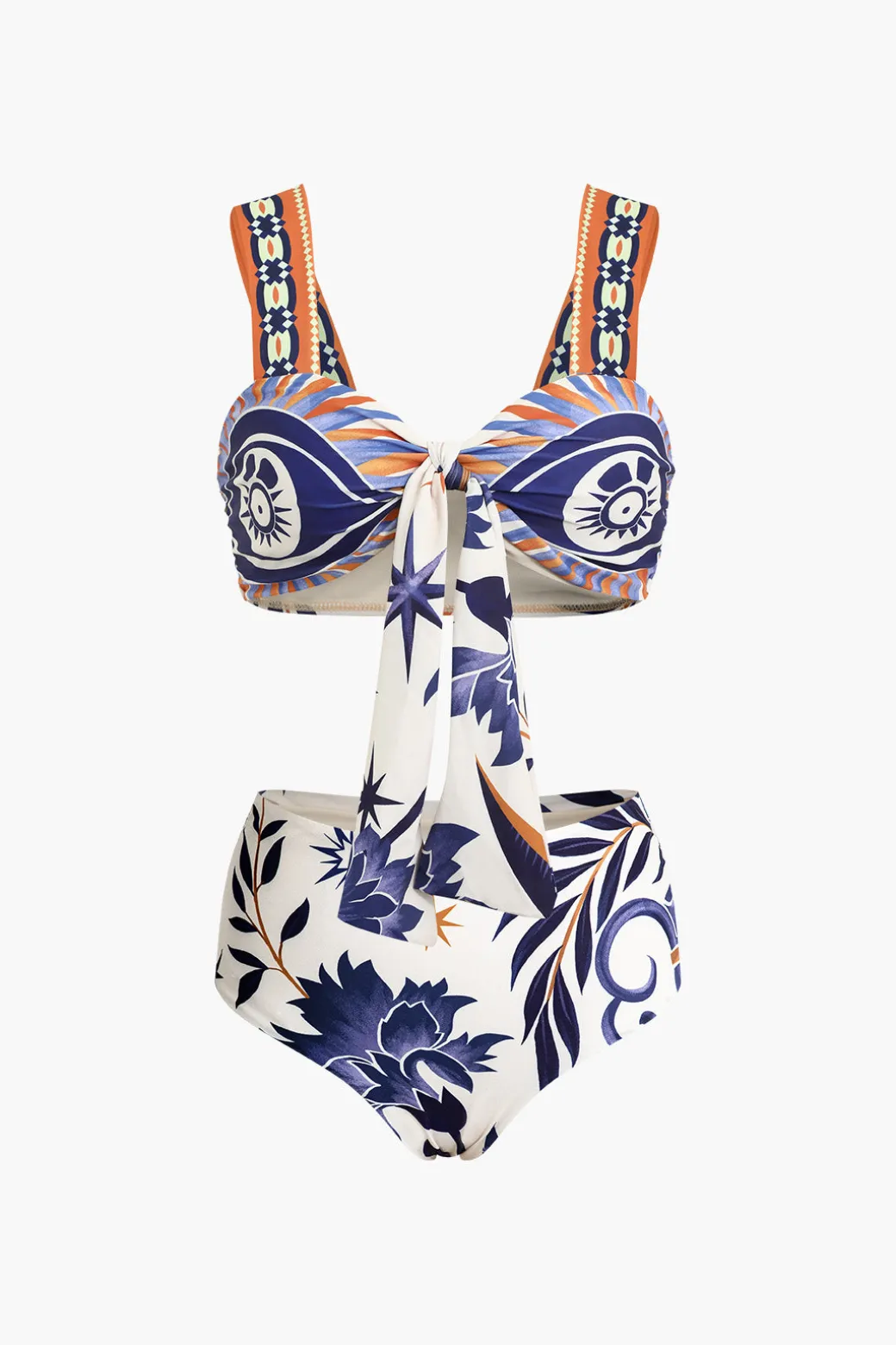 Tribal Print Two-Piece Swimsuit Bikini Set