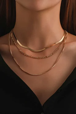 Triple-layered Cuban Chain Necklace