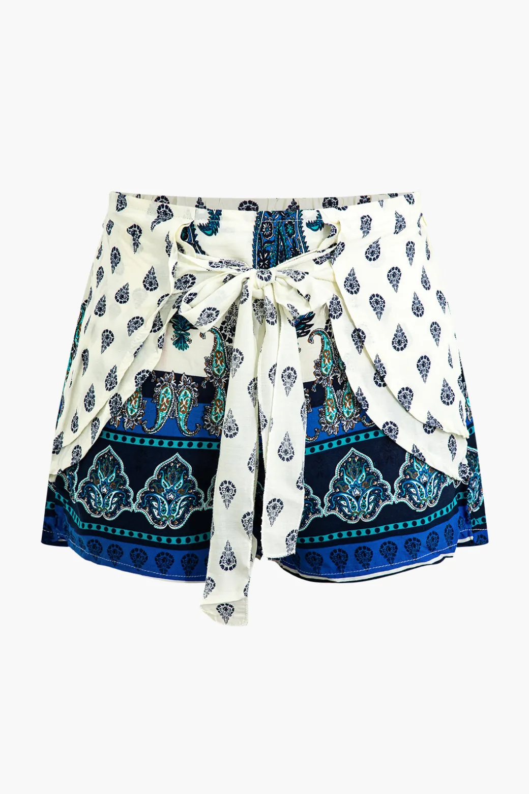 Tropical Print Knot Skort