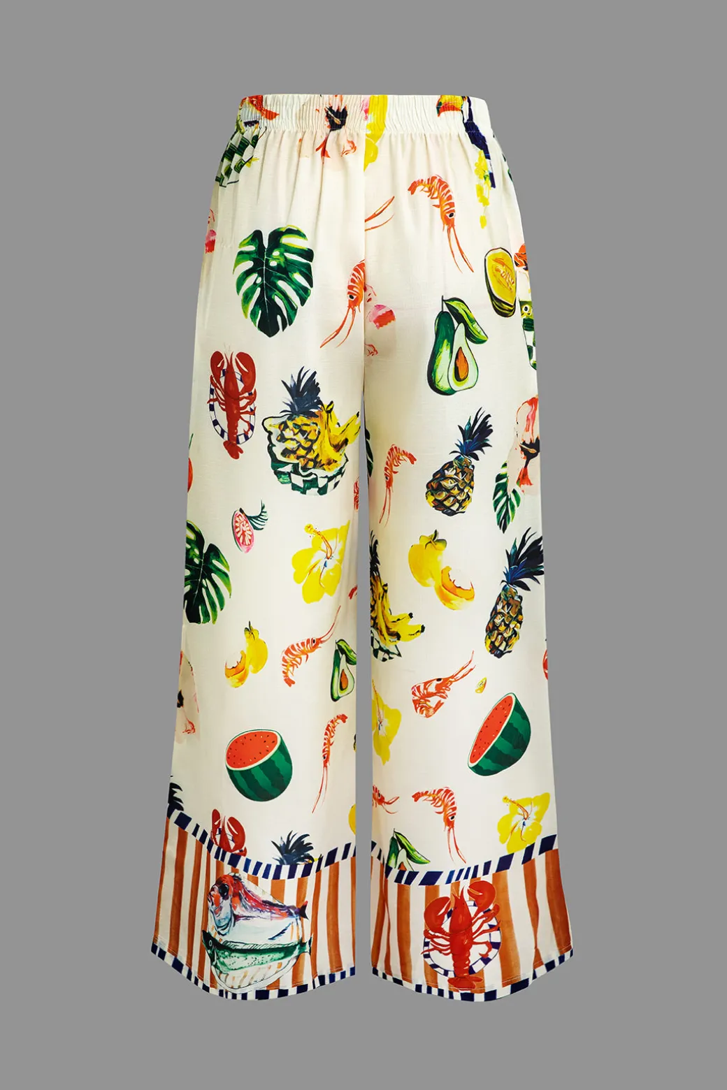 Tropical Print Tank Top And Pants Set