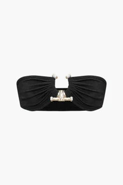 Tube Top And Asymmetric Slit Skirt Set