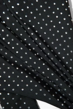 Tummy Control Rhinestone Embellished Tie Back One-Piece Swimsuit