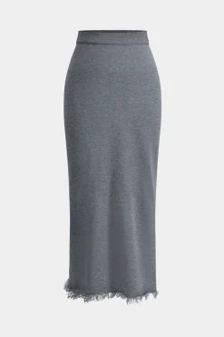 Turtleneck Long Sleeve Top And Skirt Set