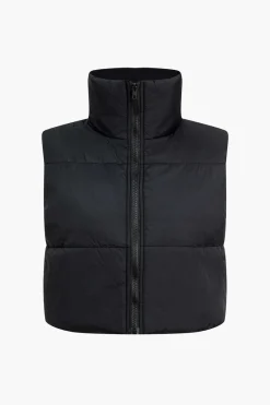 Turtleneck Zip-Up Puffer Vest