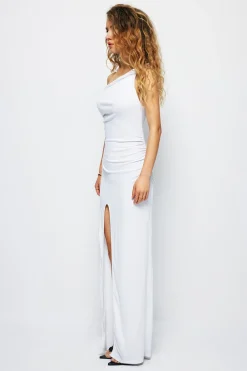 Twist Asymmetrical Slit Maxi Dress