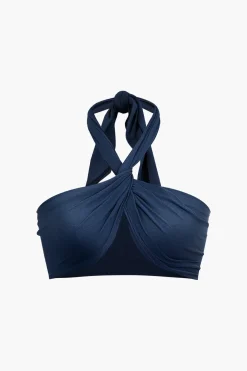 Twist Halter Knot Crop Tube Top