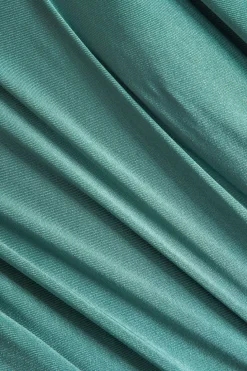 Twist Knot Satin Patchwork Mini Dress