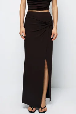 Twist Split Maxi Skirt