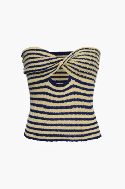 Twisted Front Knitted Top