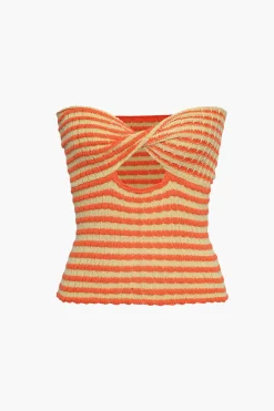 Twisted Front Knitted Top