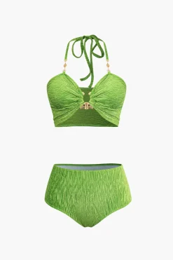 U-ring Front Tie Halter 3-Piece Set