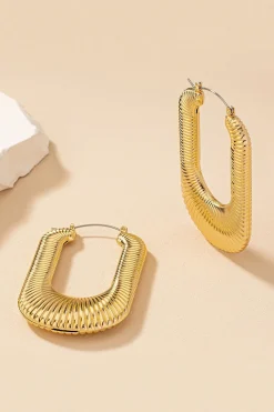 U-shaped Hoop Earrings