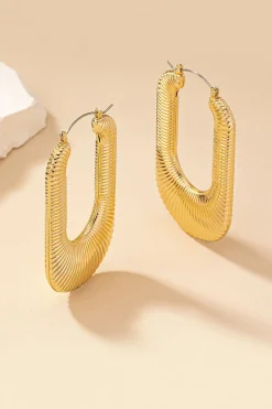 U-shaped Hoop Earrings