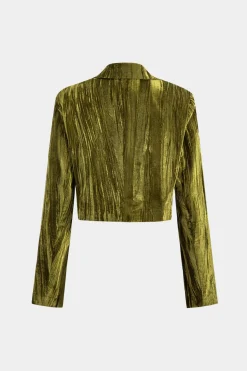 Velvet Pocket Long Sleeve Jacket