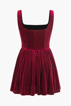 Velvet Sleeveless Mini Dress