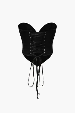V-Hem Tie Back Corset Corset Top