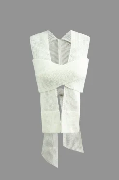 V-neck Cross Knot Back Knit Top