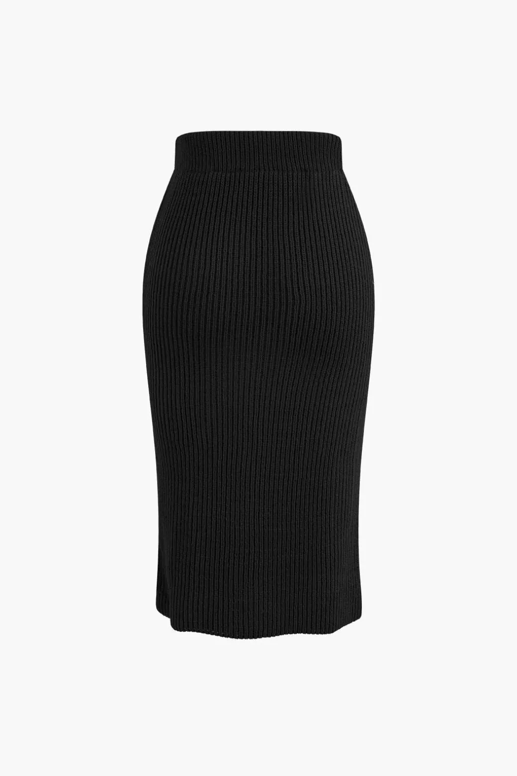 V-neck Long Sleeve Sweater And Skirt Set