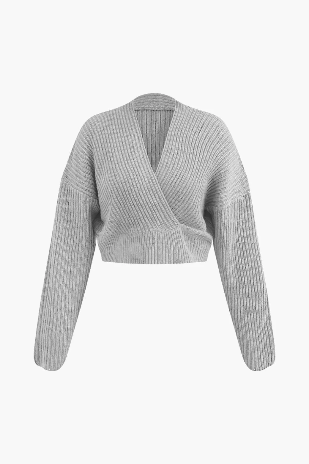 V-neck Long Sleeve Sweater And Skirt Set