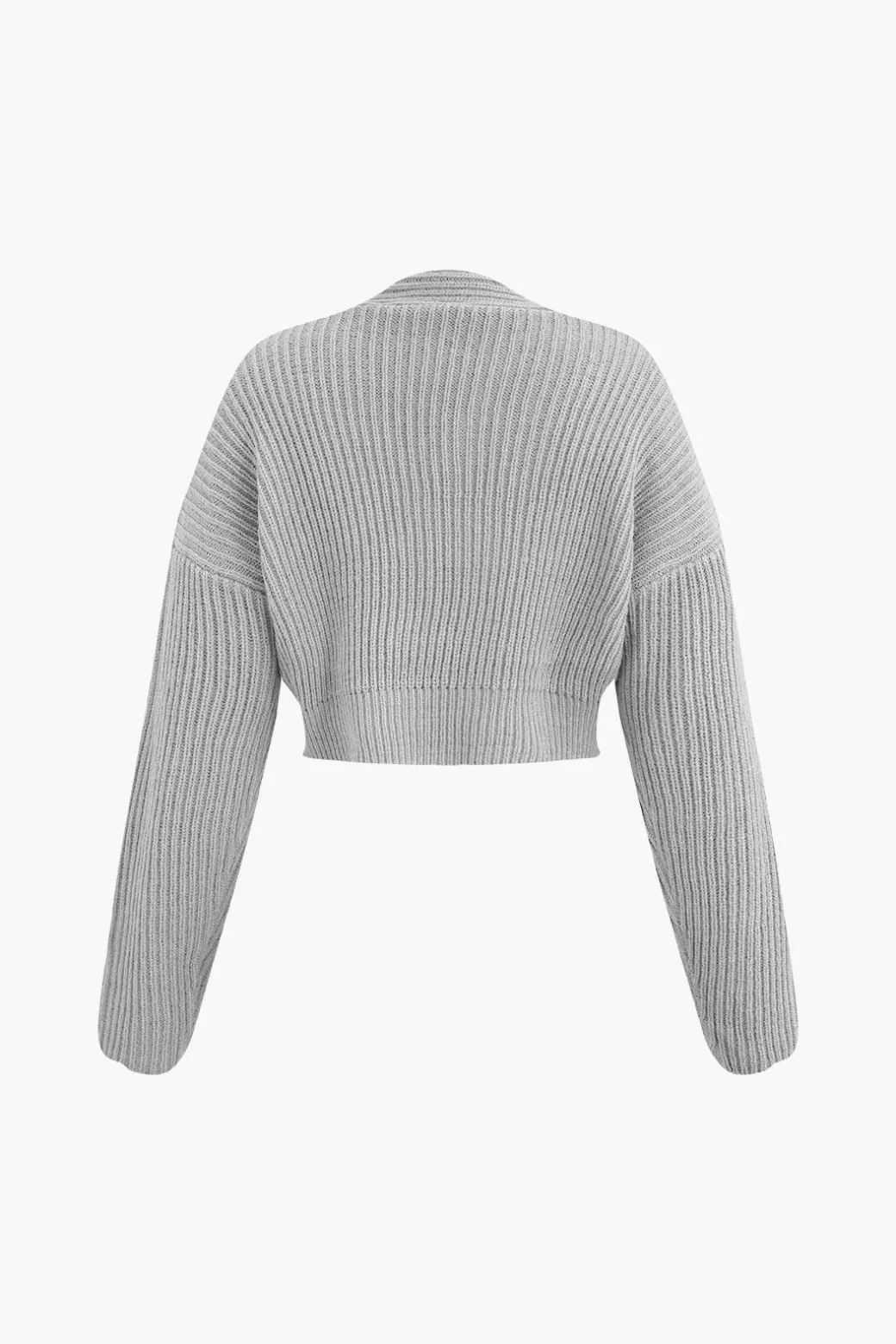 V-neck Long Sleeve Sweater And Skirt Set