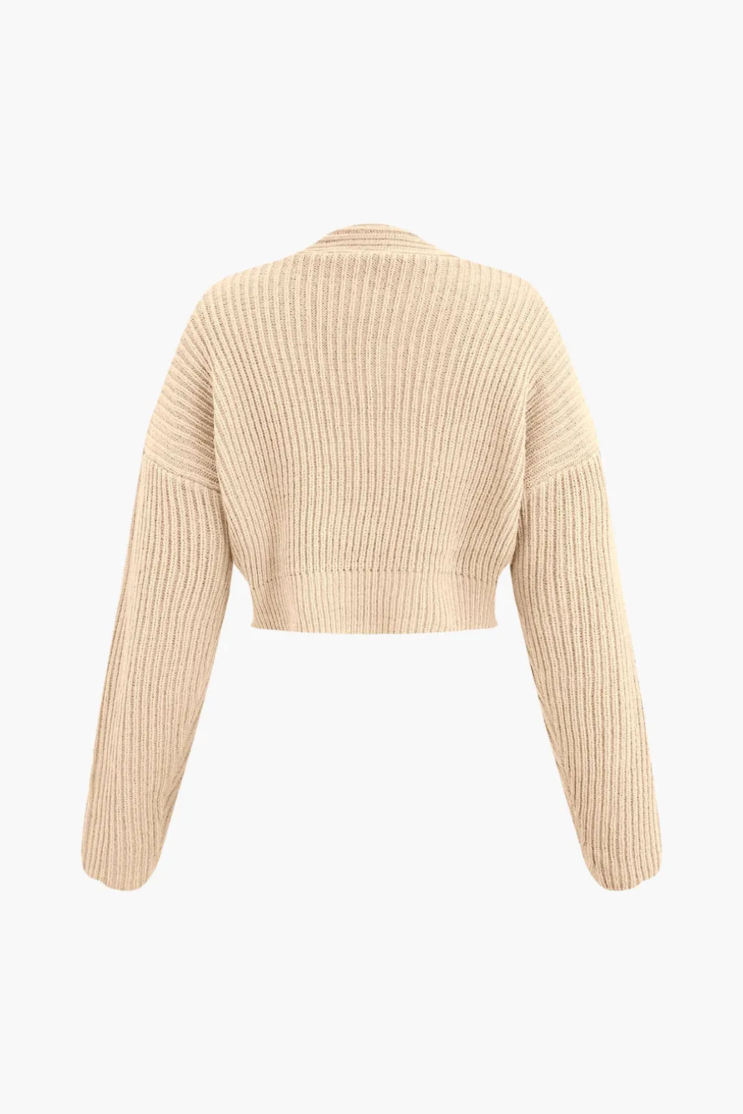 V-neck Long Sleeve Sweater And Skirt Set