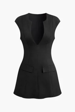 V-neck Mini Dress